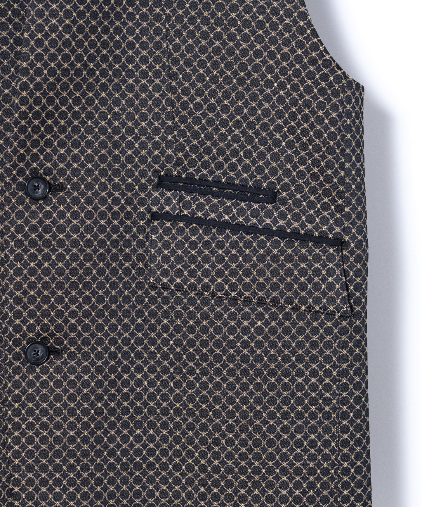 TAUPE / Circle JQ Notched Vest