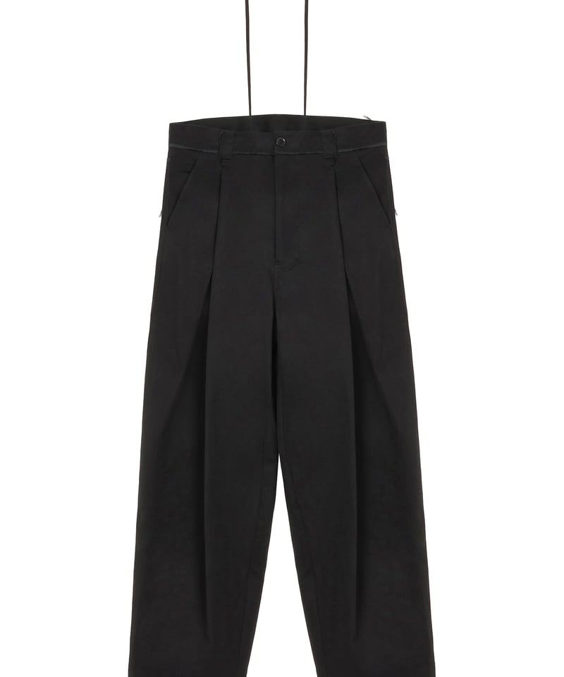 ARE NOT IS / Cut-off Piping Layered Tack Twill Pants