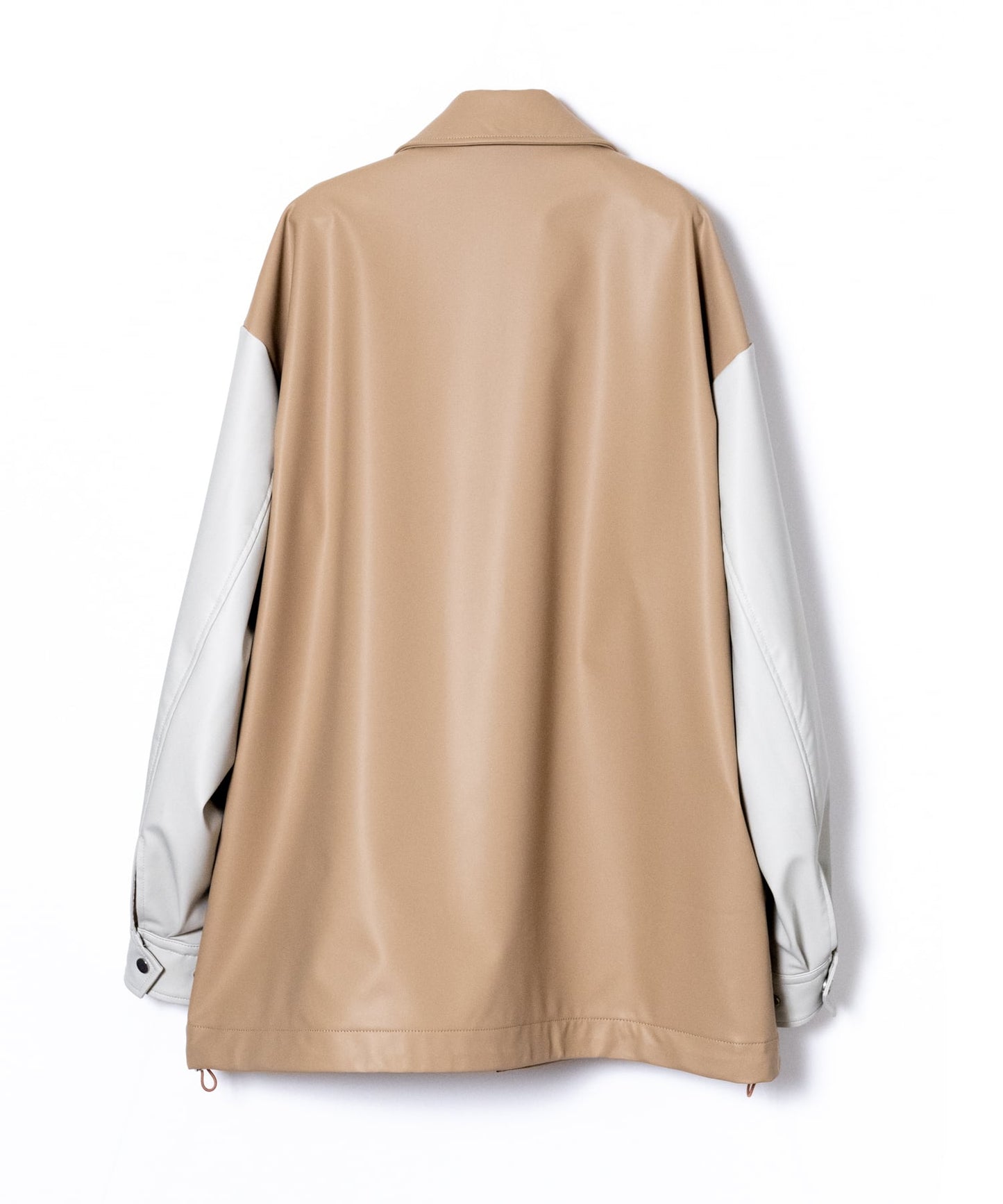 TAUPE / Laminate Blocking Coach Jacket