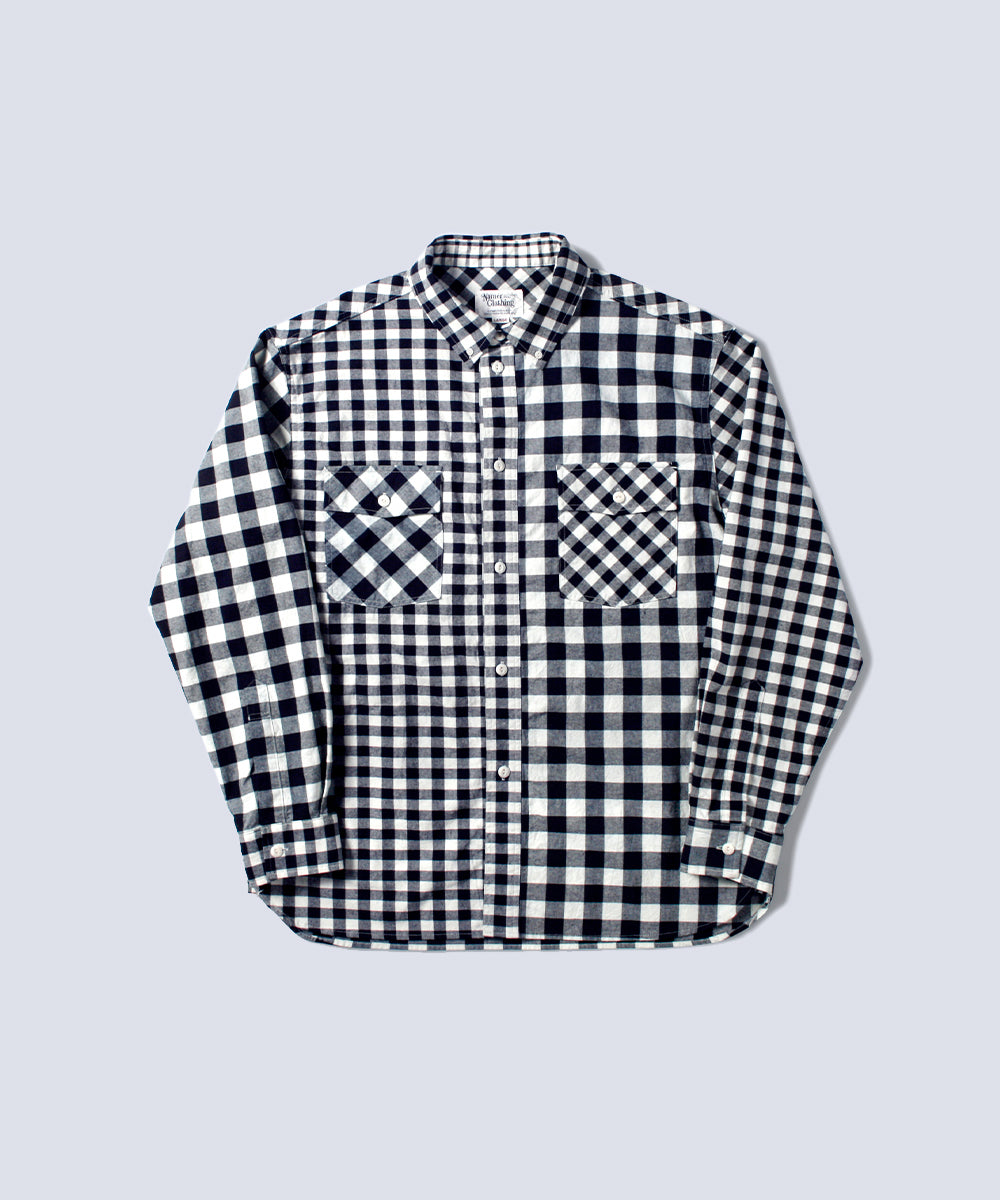 Bluer Check Mix Shirts Navy