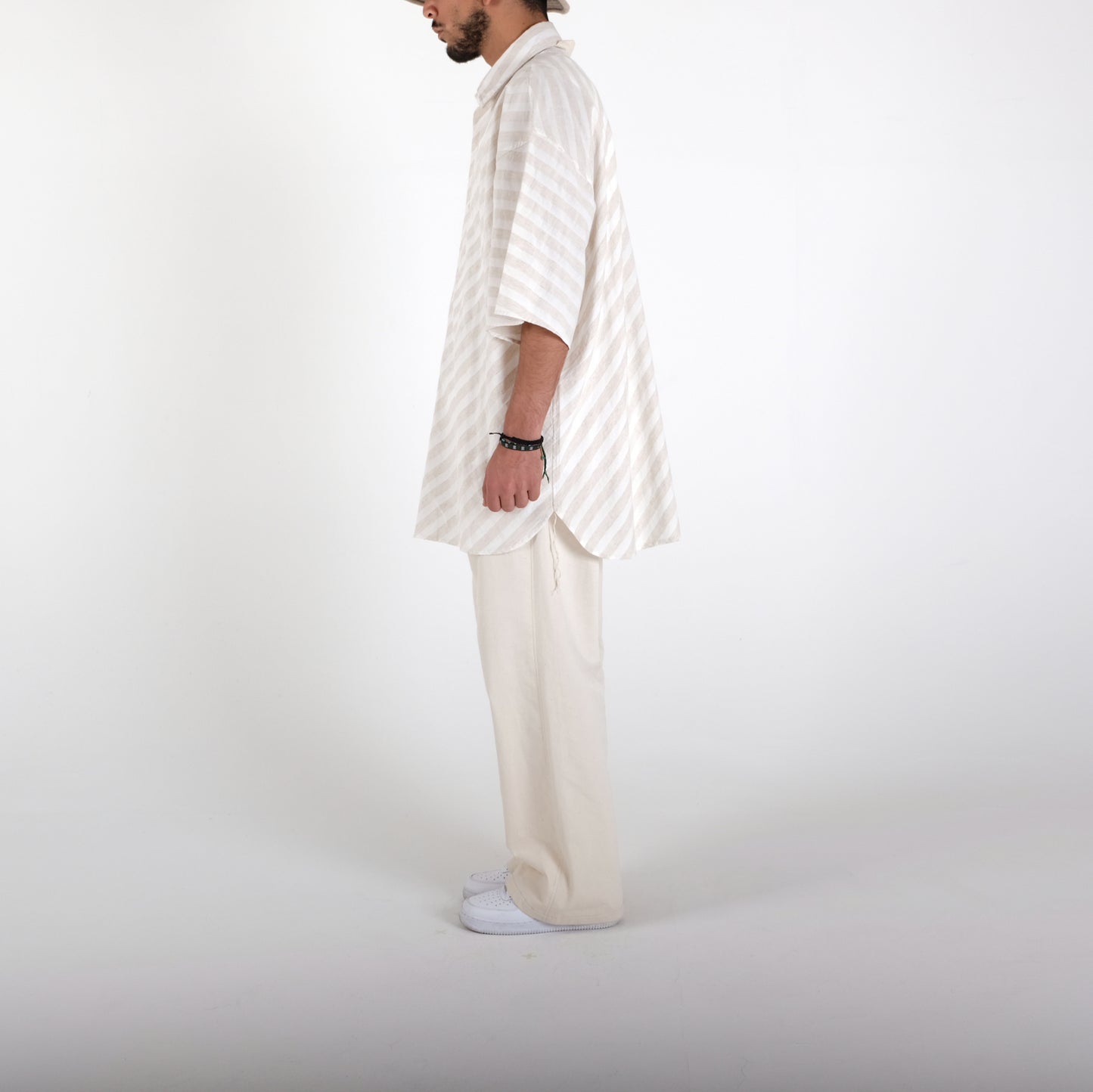 White Stripe Bohemian Beach Shirt