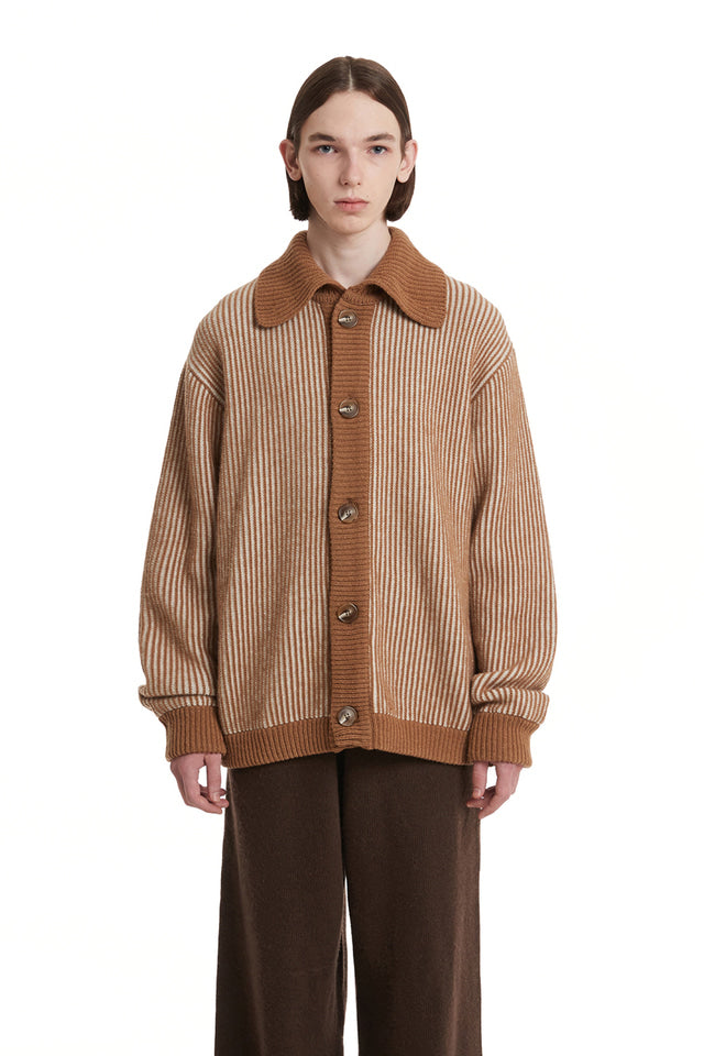 Stripe Collar Cardigan