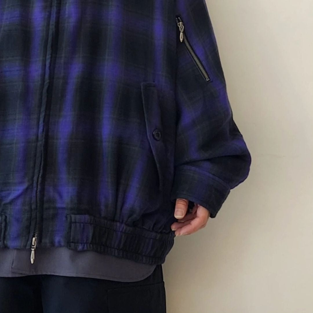 THE JEAN PIERRE / Glitter Plaid Harrington Jacket