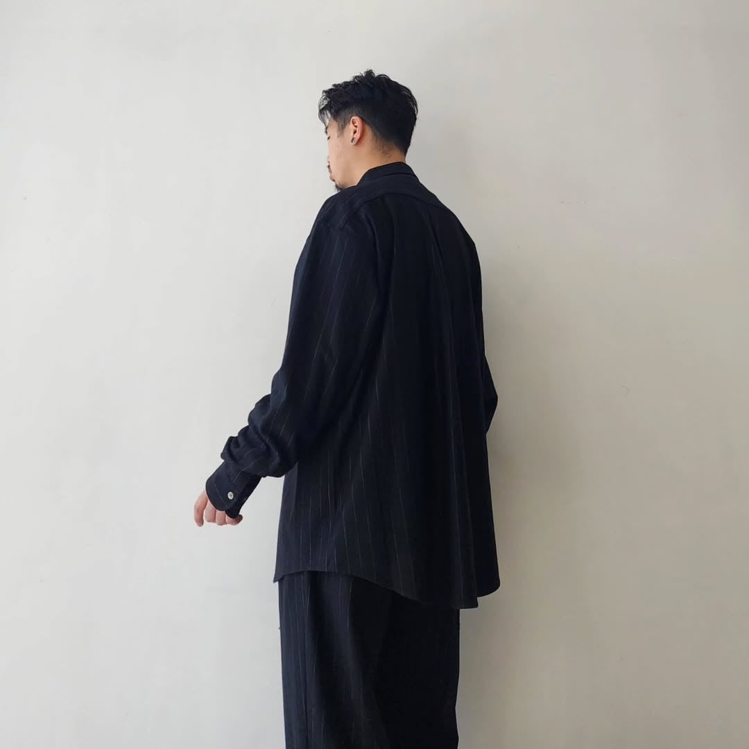 KANEMASA PHIL / 36G Ideal Wool Stripe Shirt