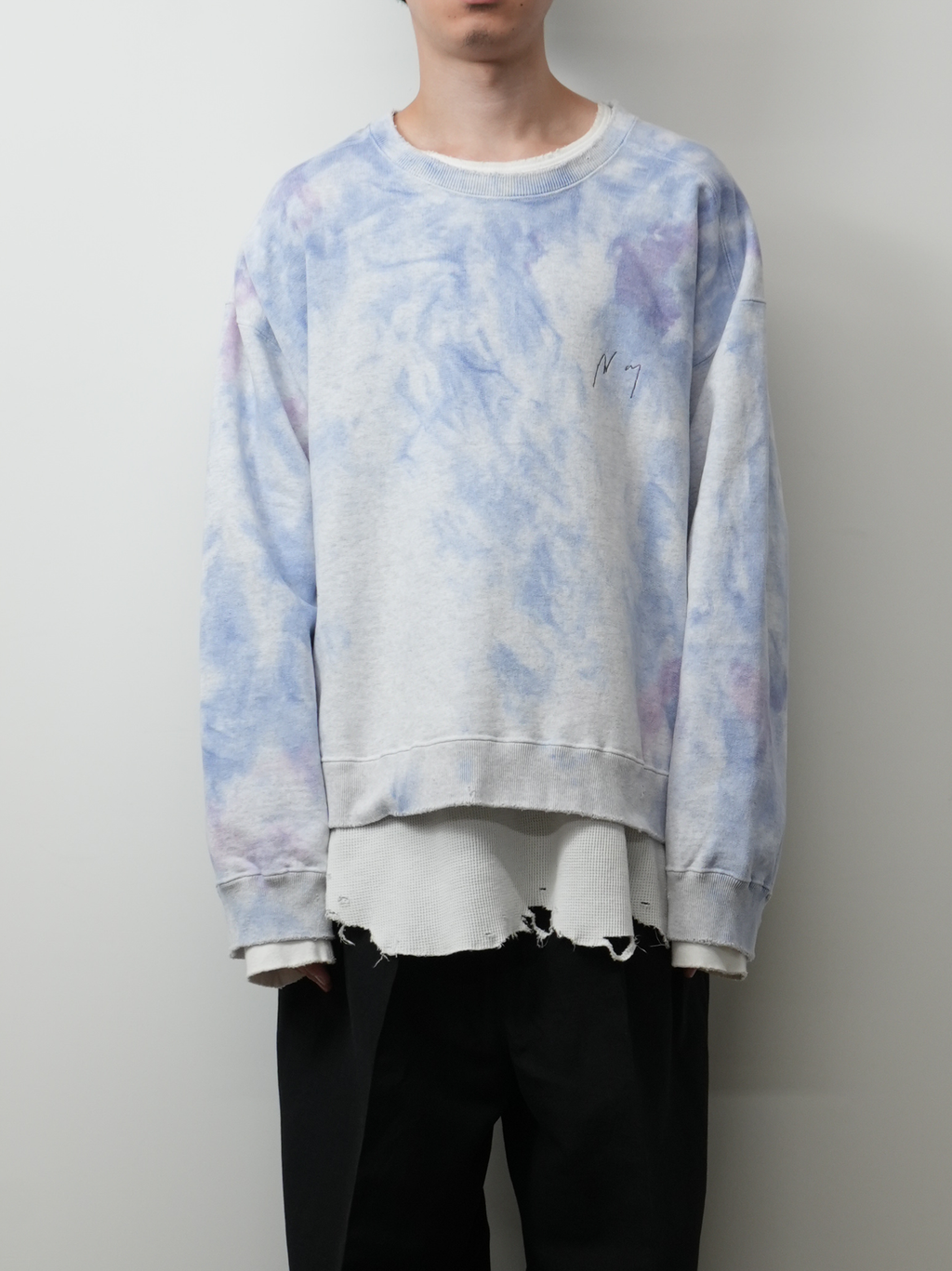 ANCELLM / Marbling Sweat Shirt