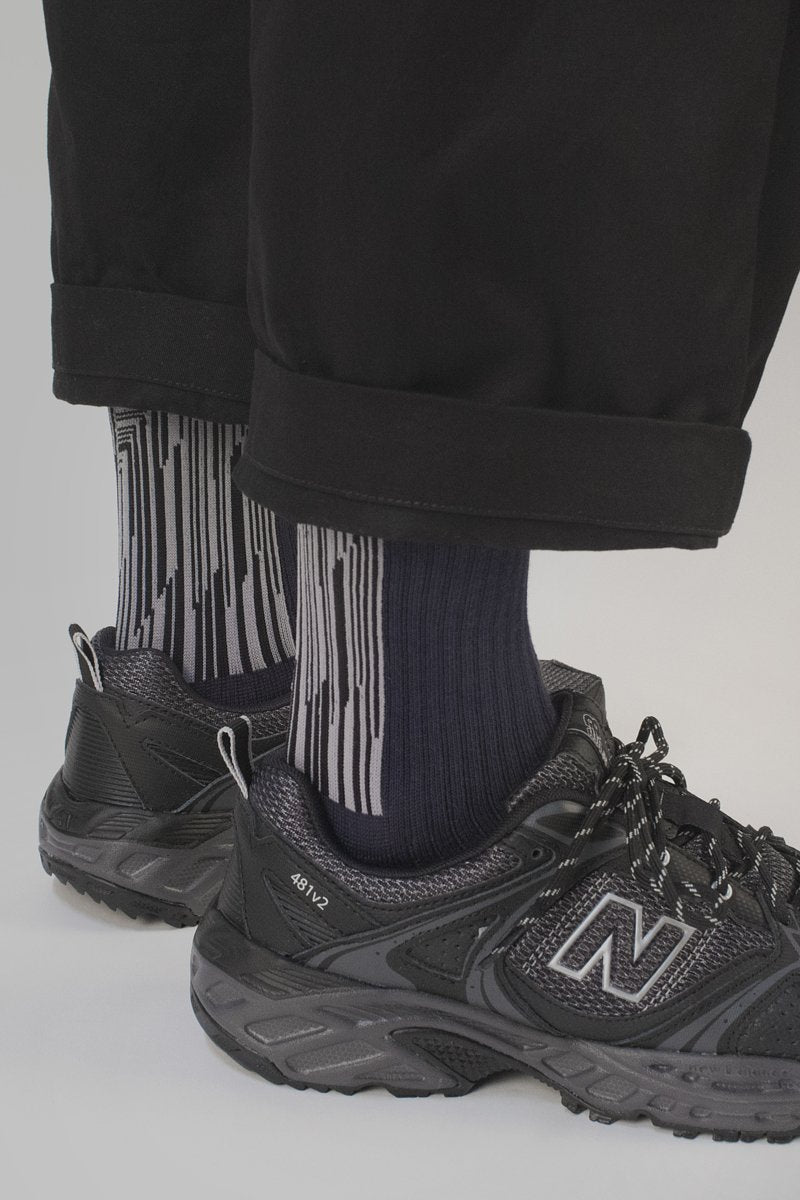Grey Navy - Landing Socks