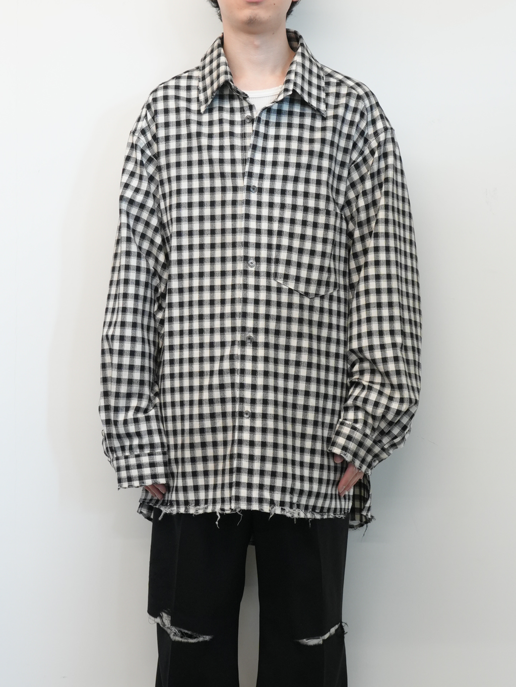 ANCELLM / C/R Check Over Shirt