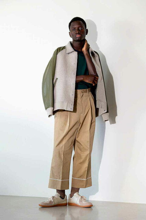 Epiping Tuck Wide Trouser