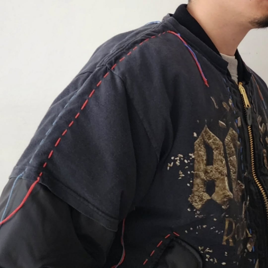 DISCOVERED / Band Tee Layered MA-1