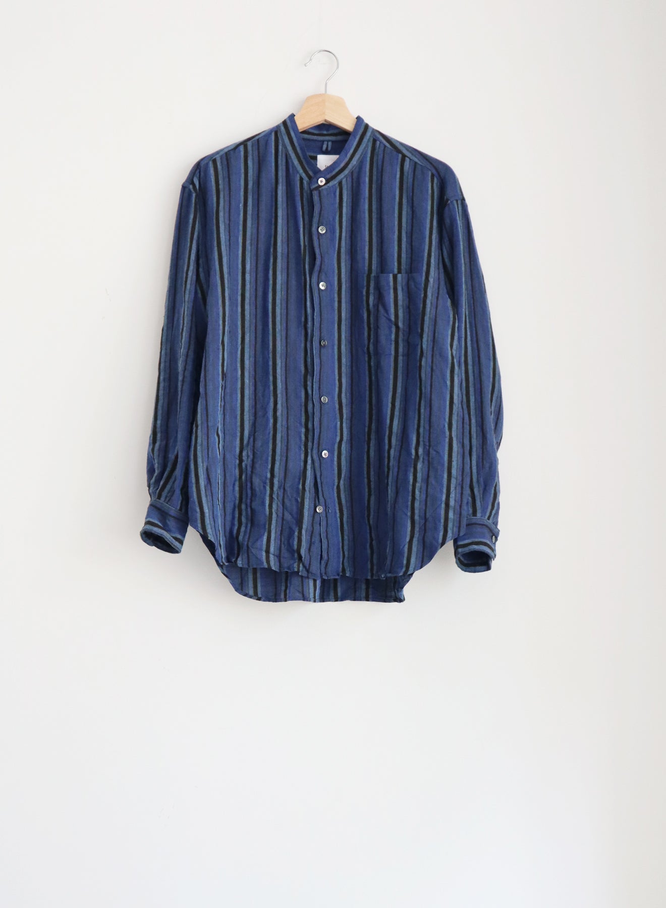 Baggy Fit Band Collar Shirt