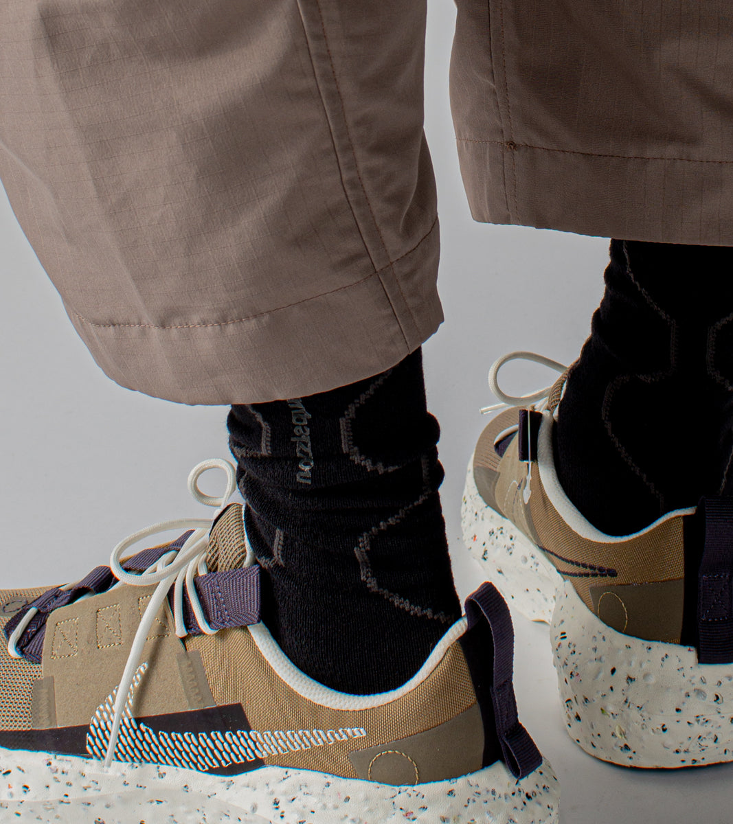 Quilted Blk - Digit No. casual cuff socks