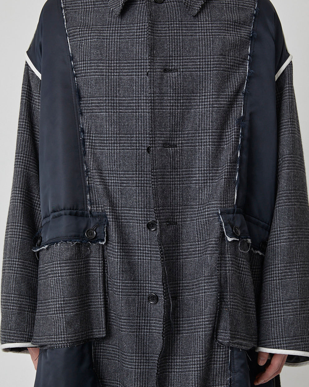 DISCOVERED / Inside Out Check Nylon Coat