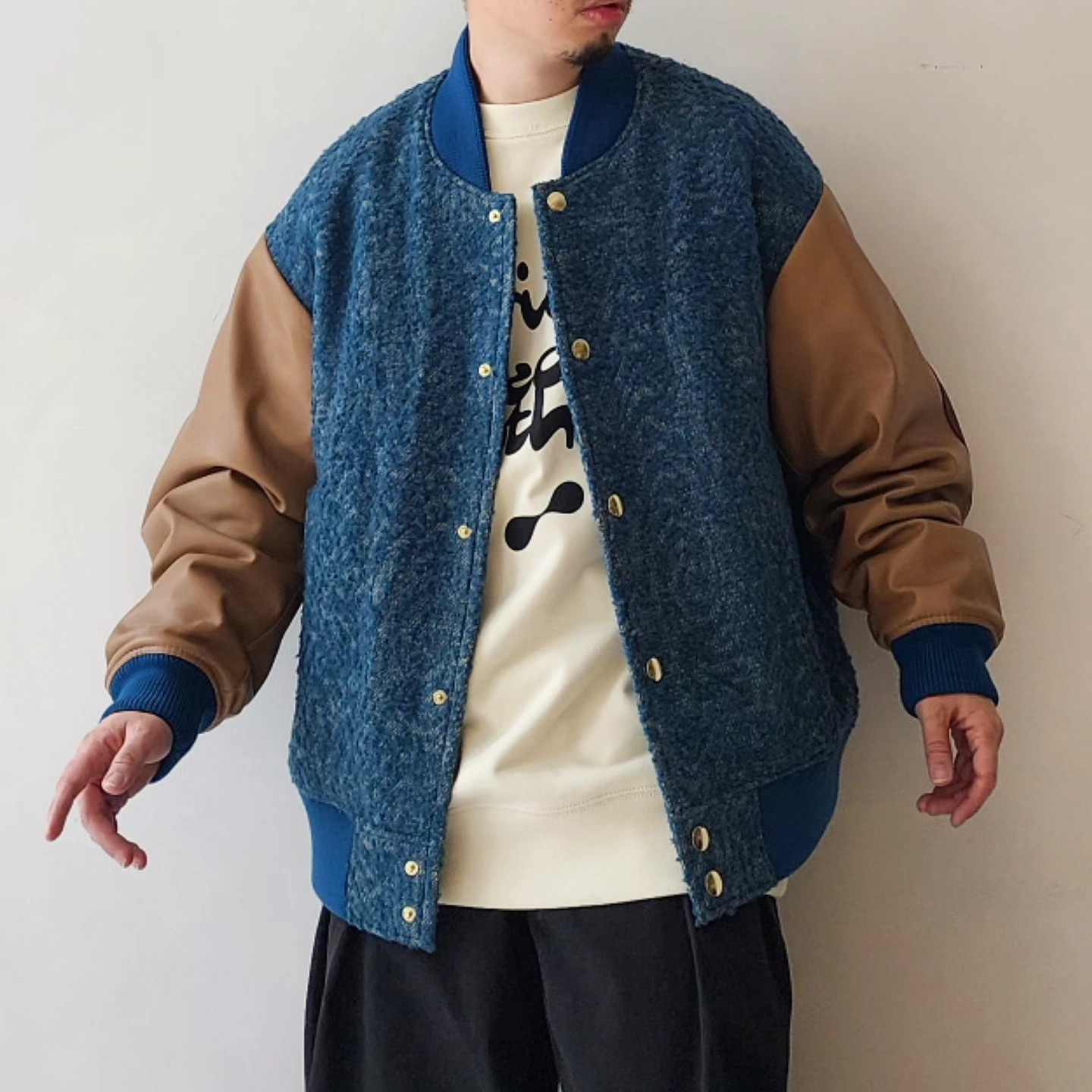 TAUPE / Tweed Jq Stadium Jacket