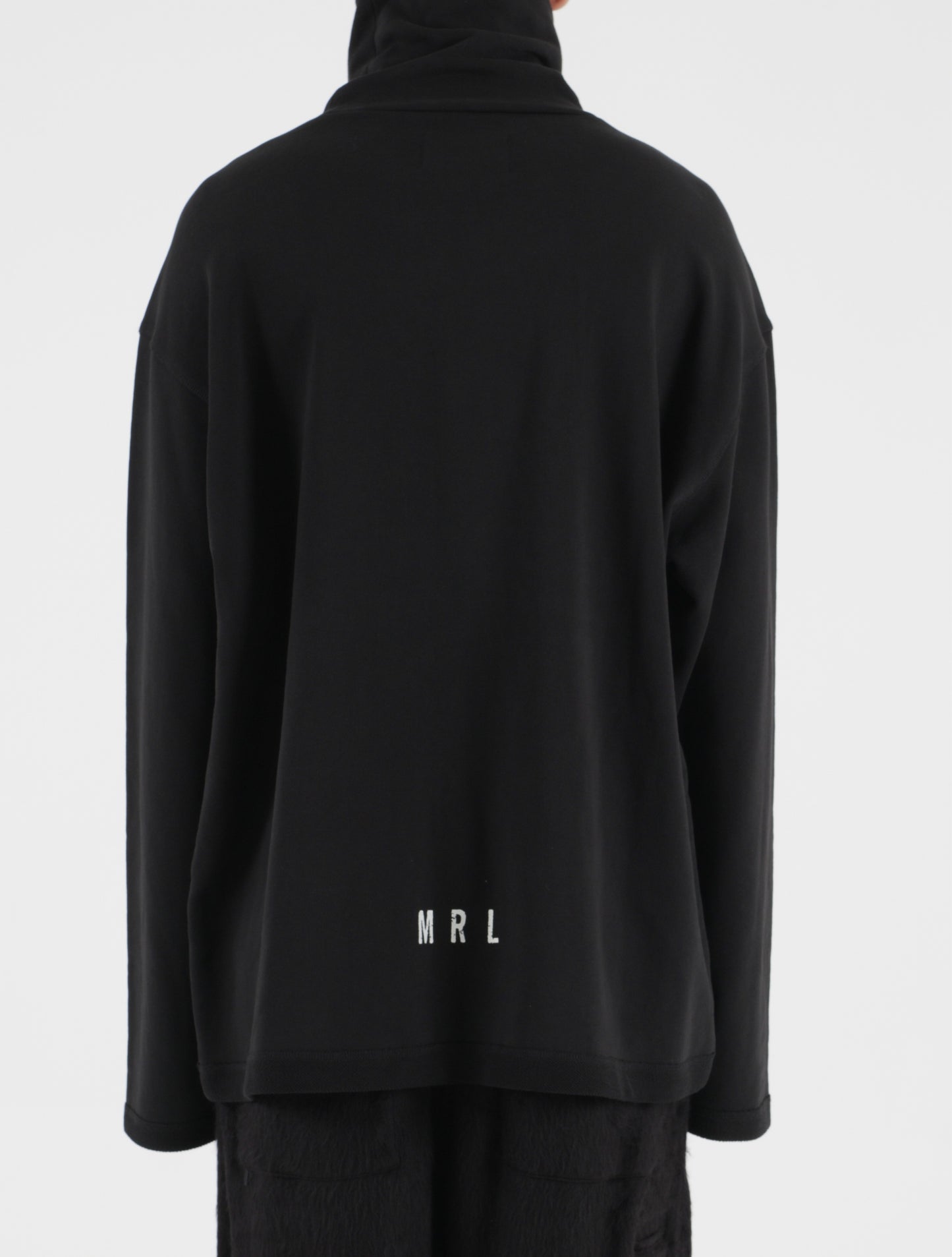 Black Kayan Oversize Turtleneck Sweat Shirt
