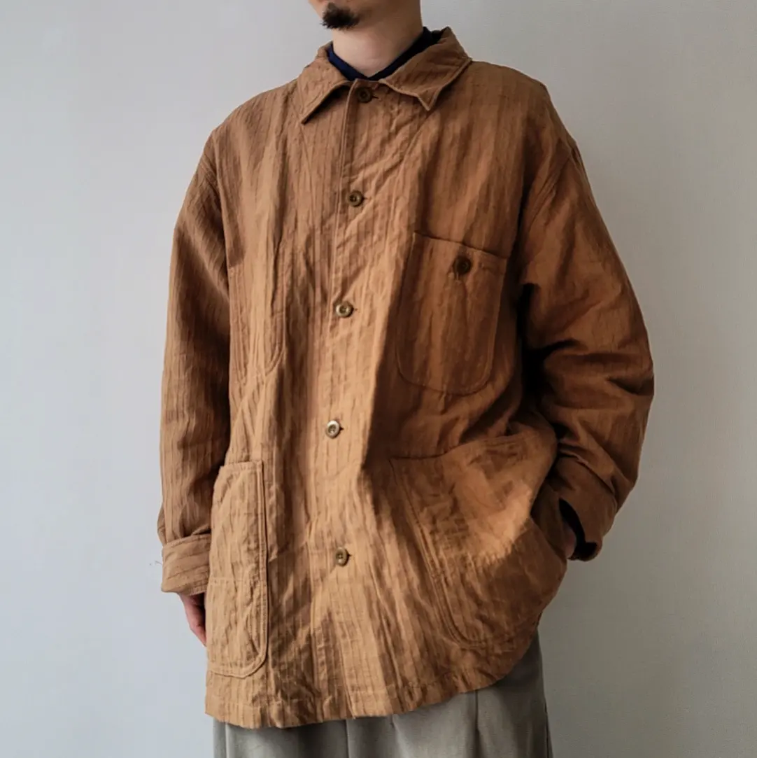 Ring Dye Cotton*Linen Dobby Herringbone Cloth
/ Cover All Jacket