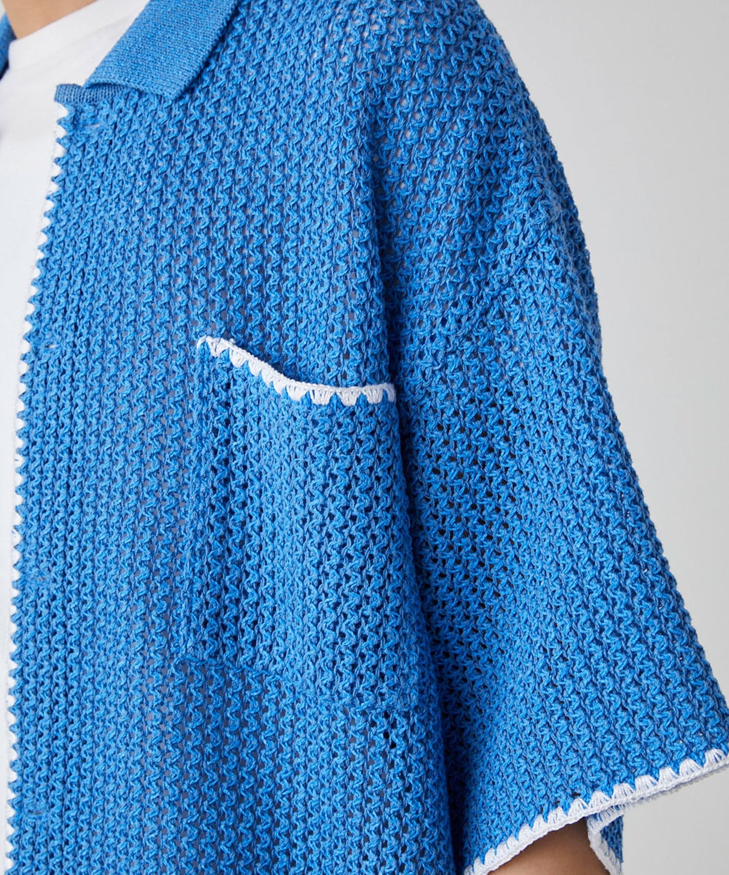 DISCOVERED / Shell Stitch Mesh Knit Shirts