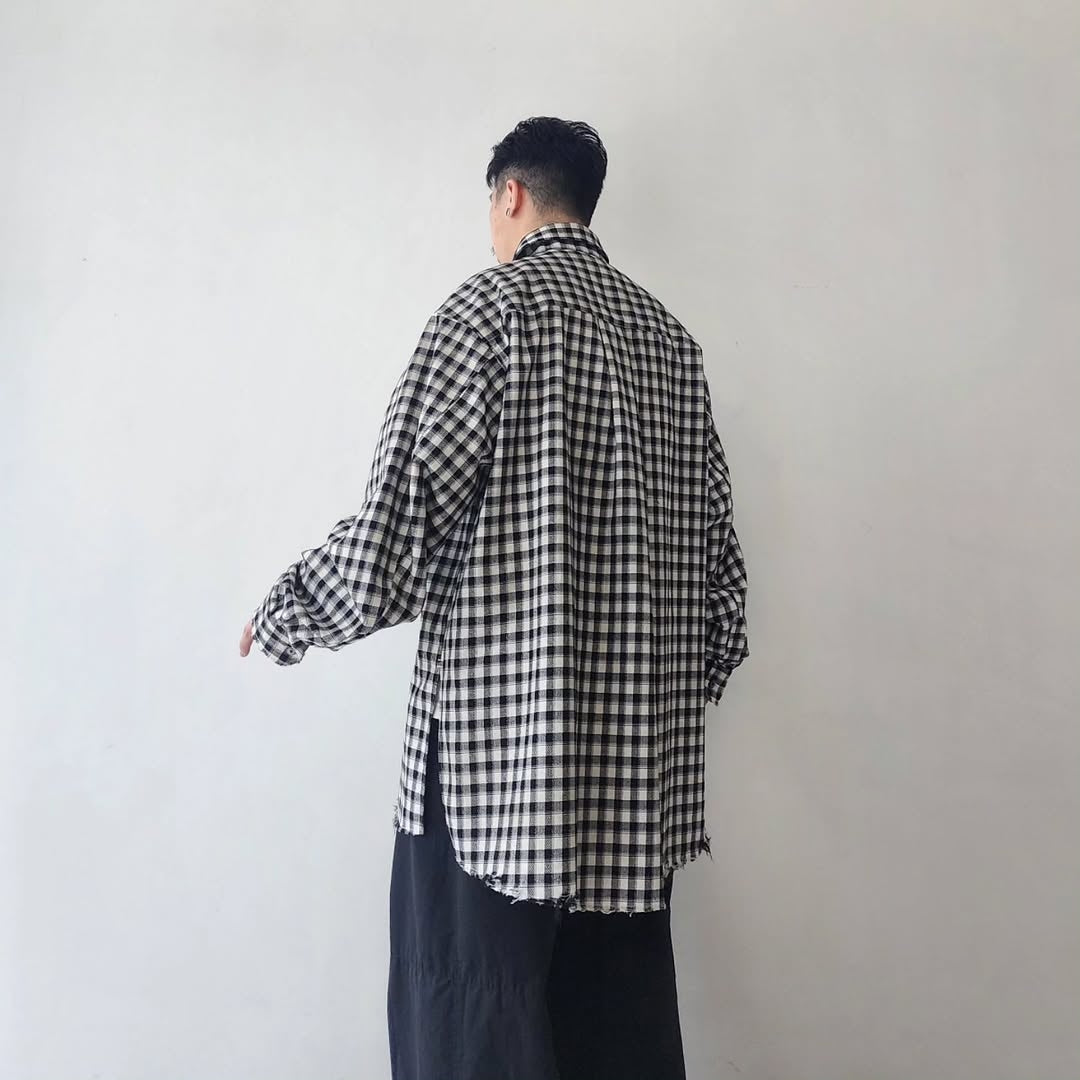ANCELLM / C/R Check Over Shirt