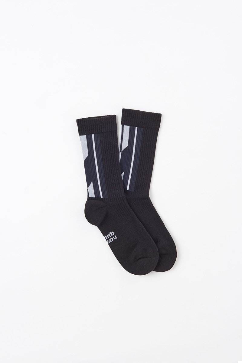Silver Black - LANDING R Socks