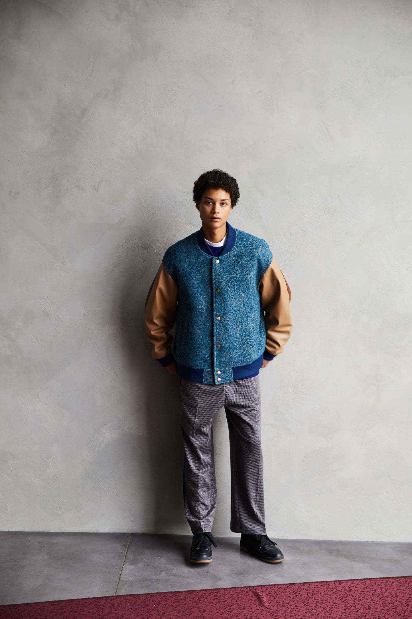 TAUPE / Tweed Jq Stadium Jacket