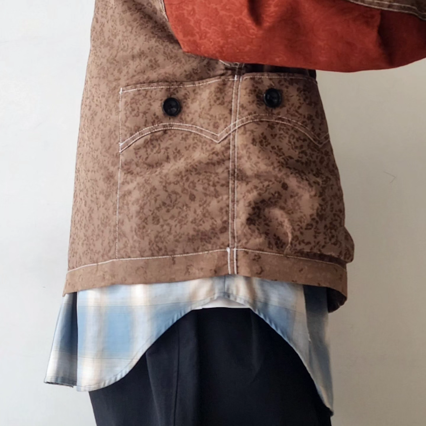 ELEPHANT TRIBAL FABRICS / Front Panel Cuba Shirt Blouson