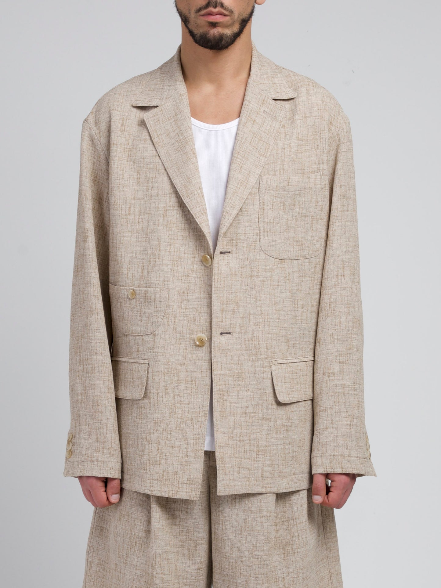 Mocha Brown Raqi Casual Jacket