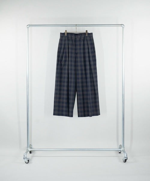 IROQUOIS / T/R Glen Check Wide Chinos
