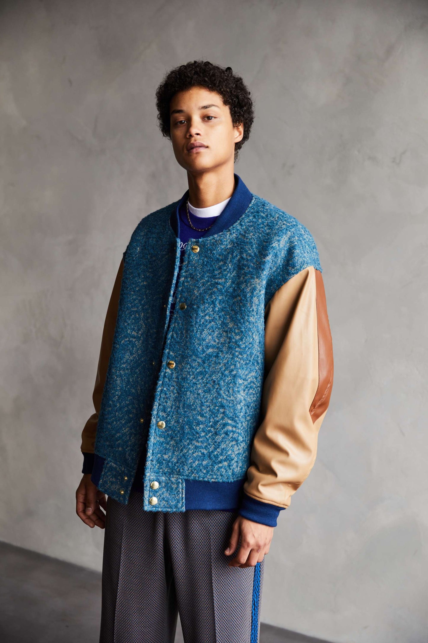 TAUPE / Tweed Jq Stadium Jacket