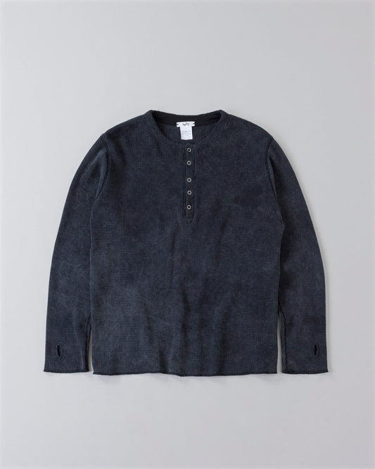 SABY / Waffle Henry Neck Shirt - Pigment Stone Wash -