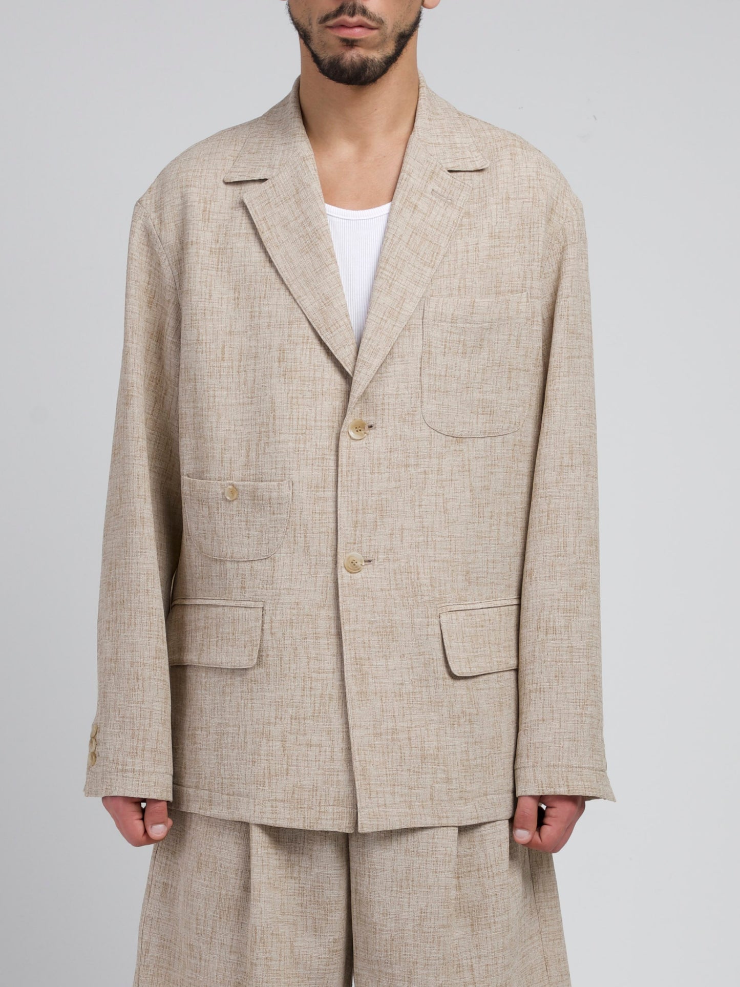 Mocha Brown Raqi Casual Jacket