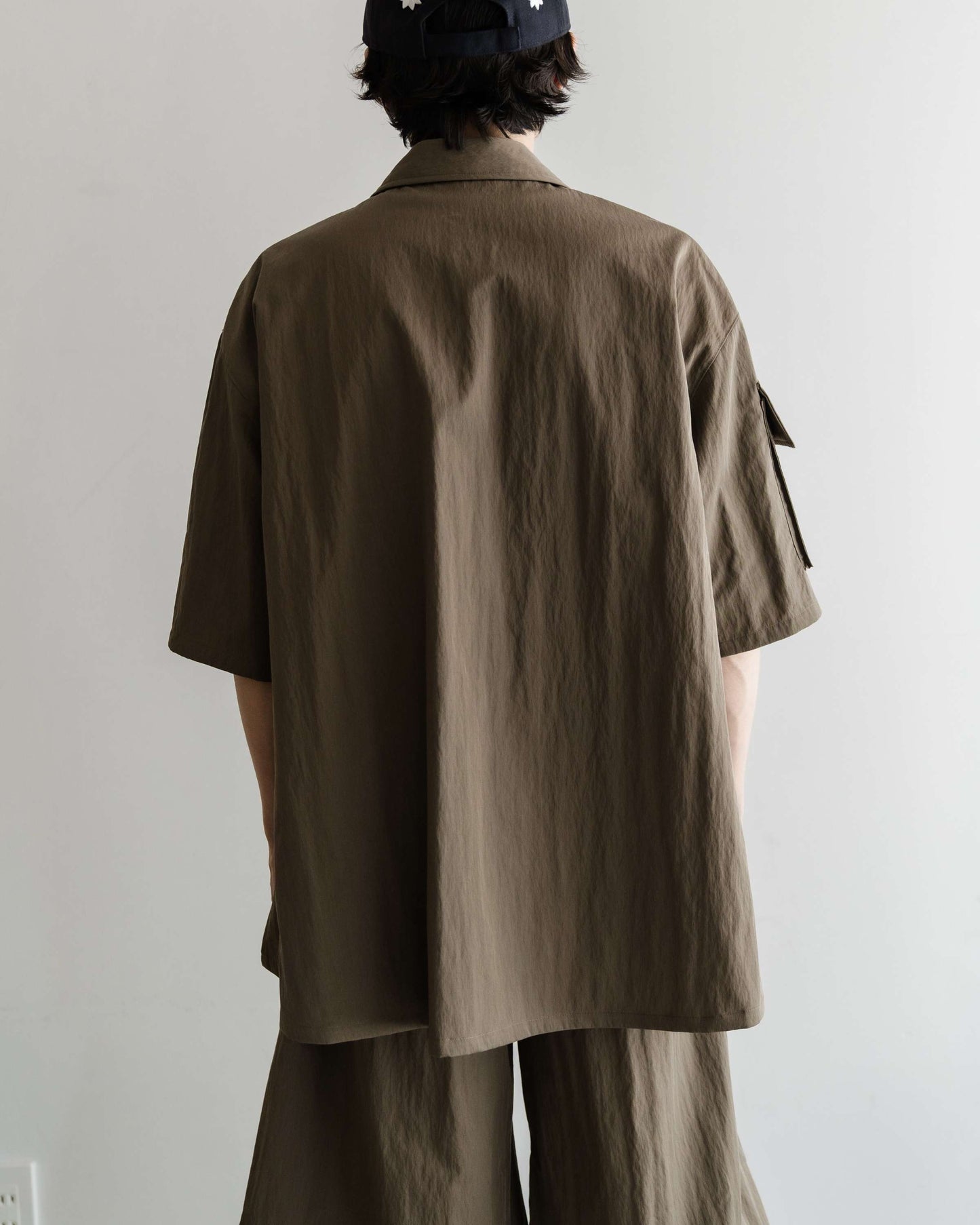Multi Pocket Half Sleeve Shirts (Dark Beige)