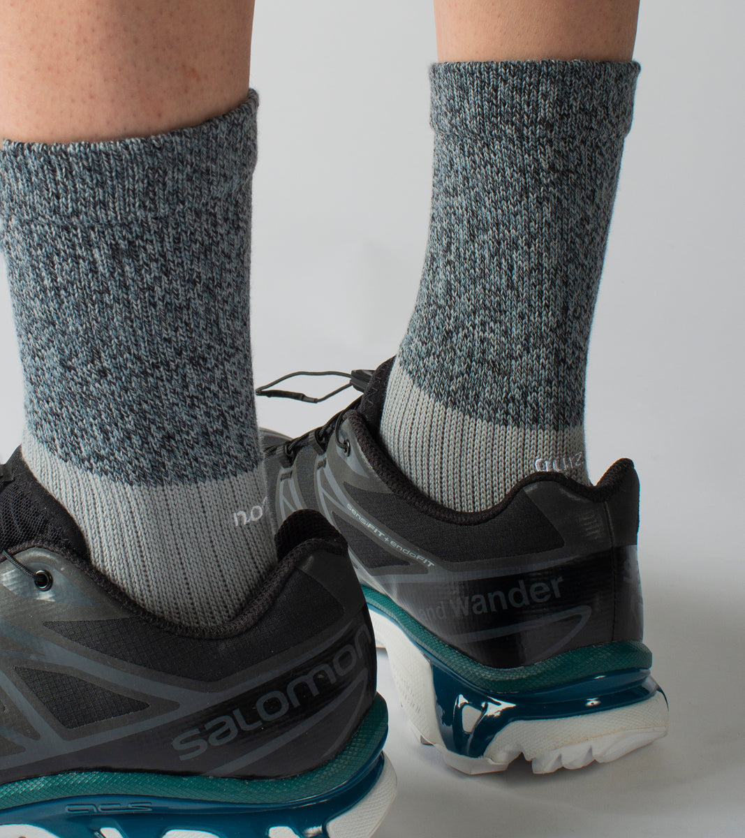 Hybrid Grey - Melange Parallel Socks