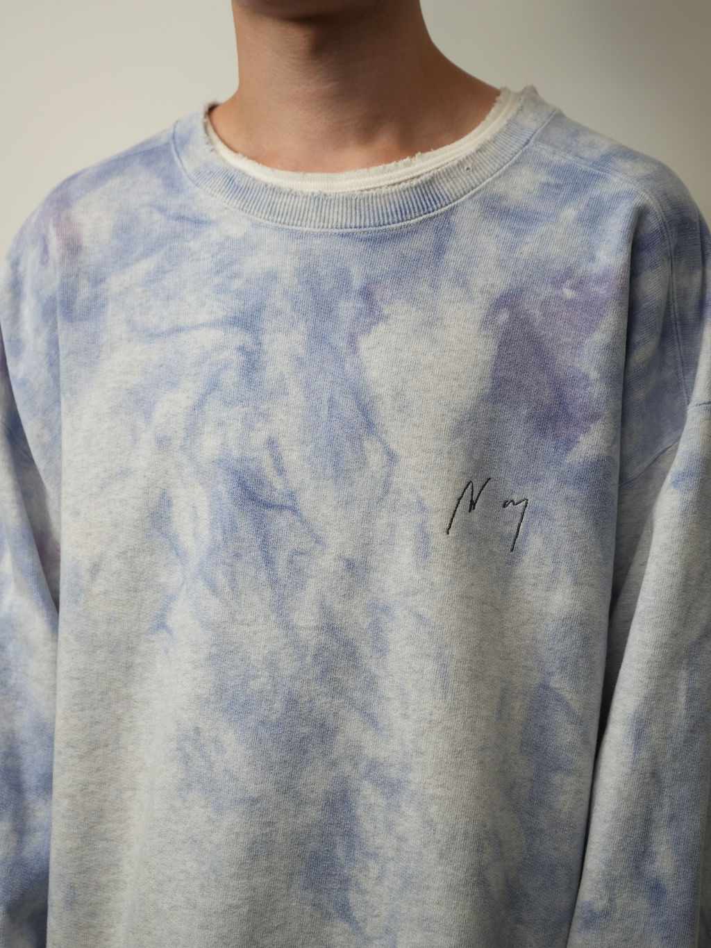 ANCELLM / Marbling Sweat Shirt