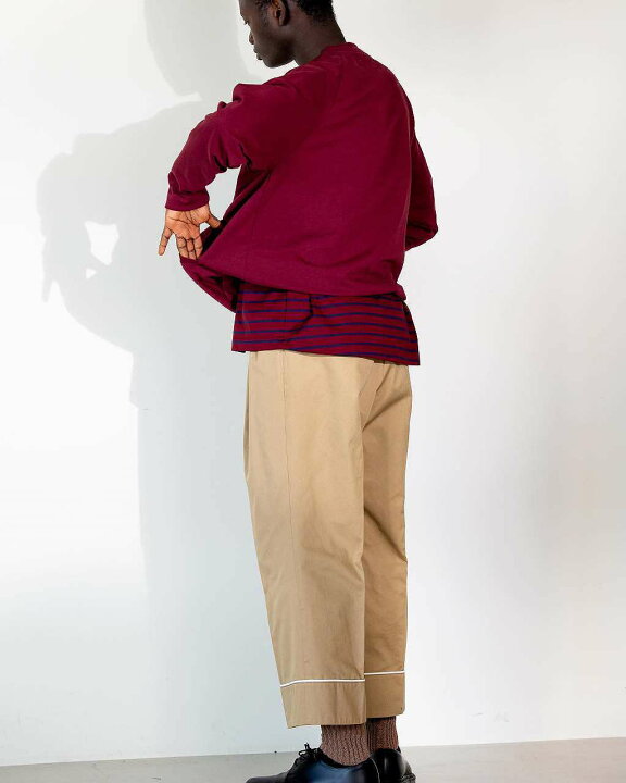 Epiping Tuck Wide Trouser