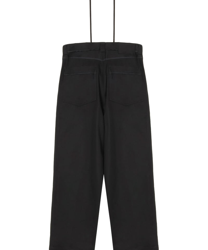 ARE NOT IS / Cut-off Piping Layered Tack Twill Pants