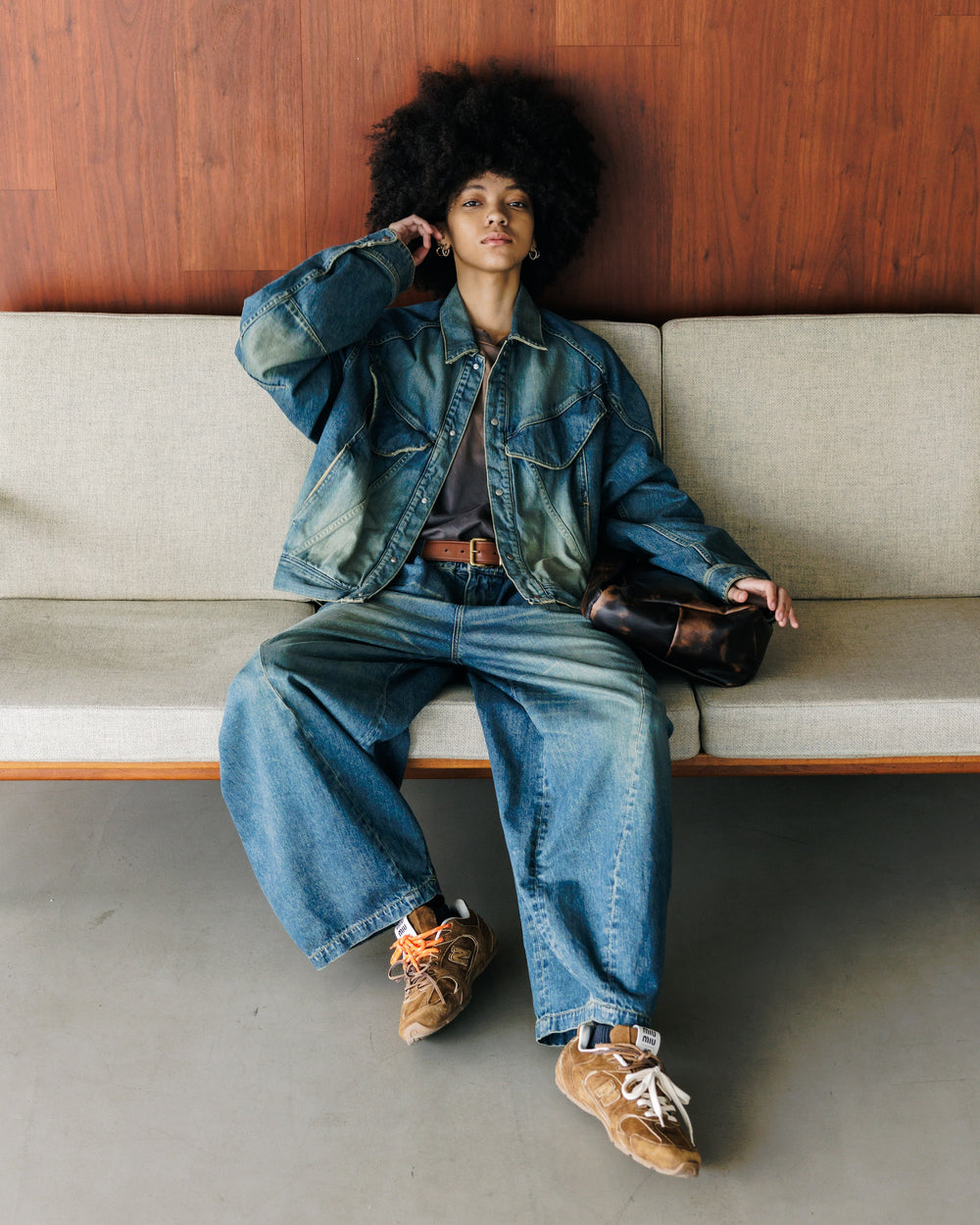 CLESSTE / Vintage Dyed Selvedge Denim Future Trucker Jacket