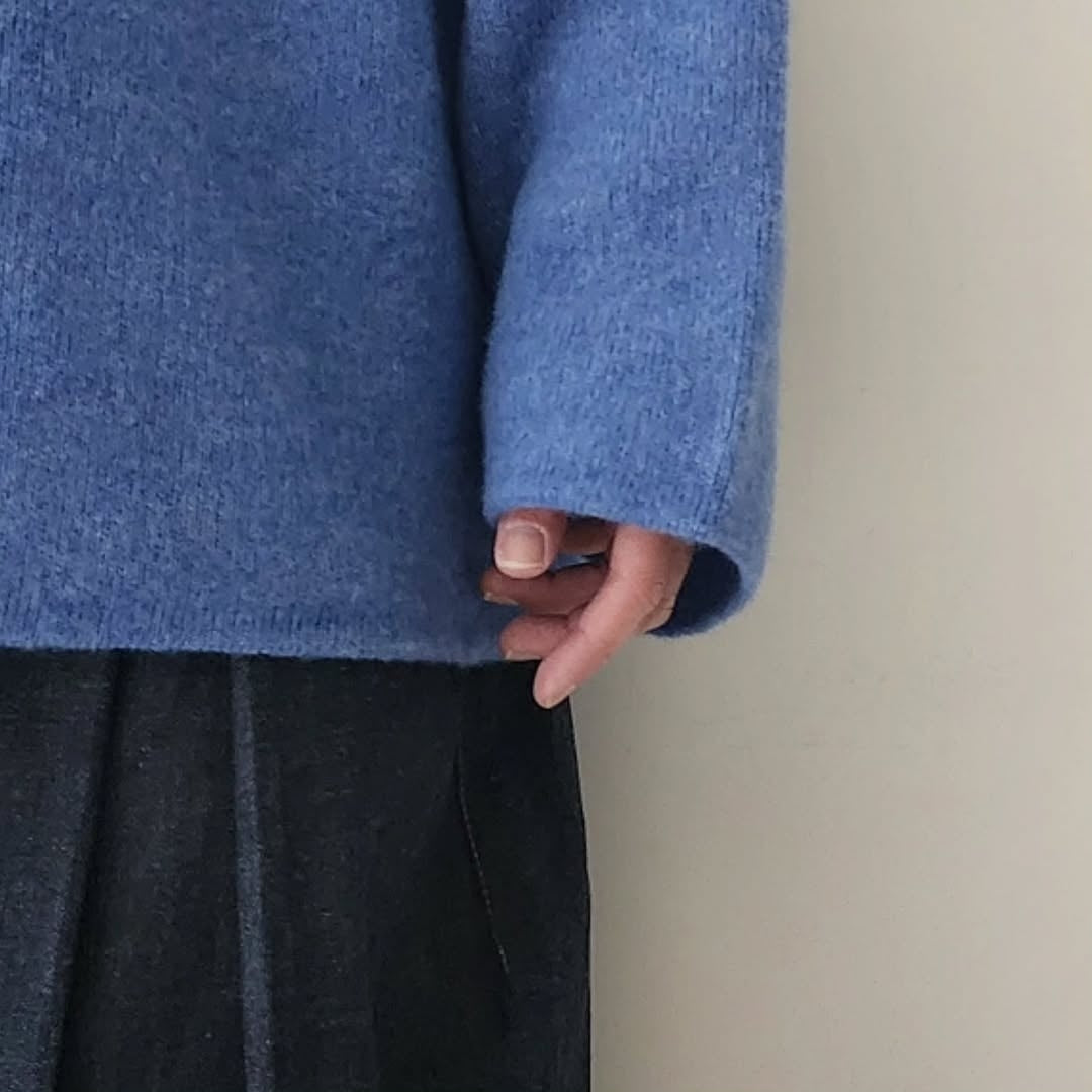 BLANC YM / Wool Fleece Snap Pullover