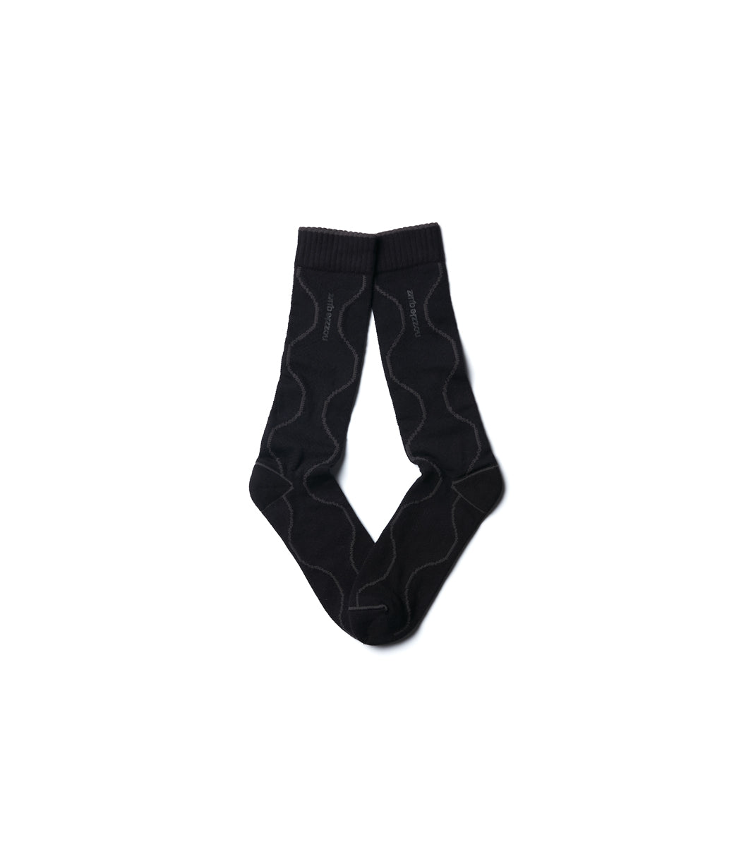 Quilted Blk - Digit No. casual cuff socks