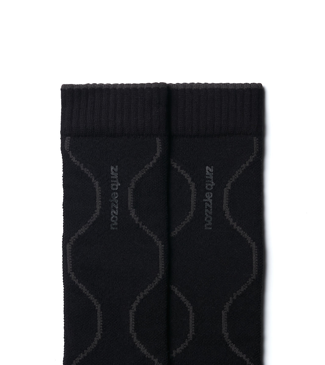 Quilted Blk - Digit No. casual cuff socks