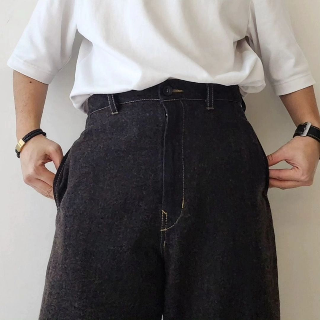 NOMAT / Wide Pants(Wool Cotton Denim)