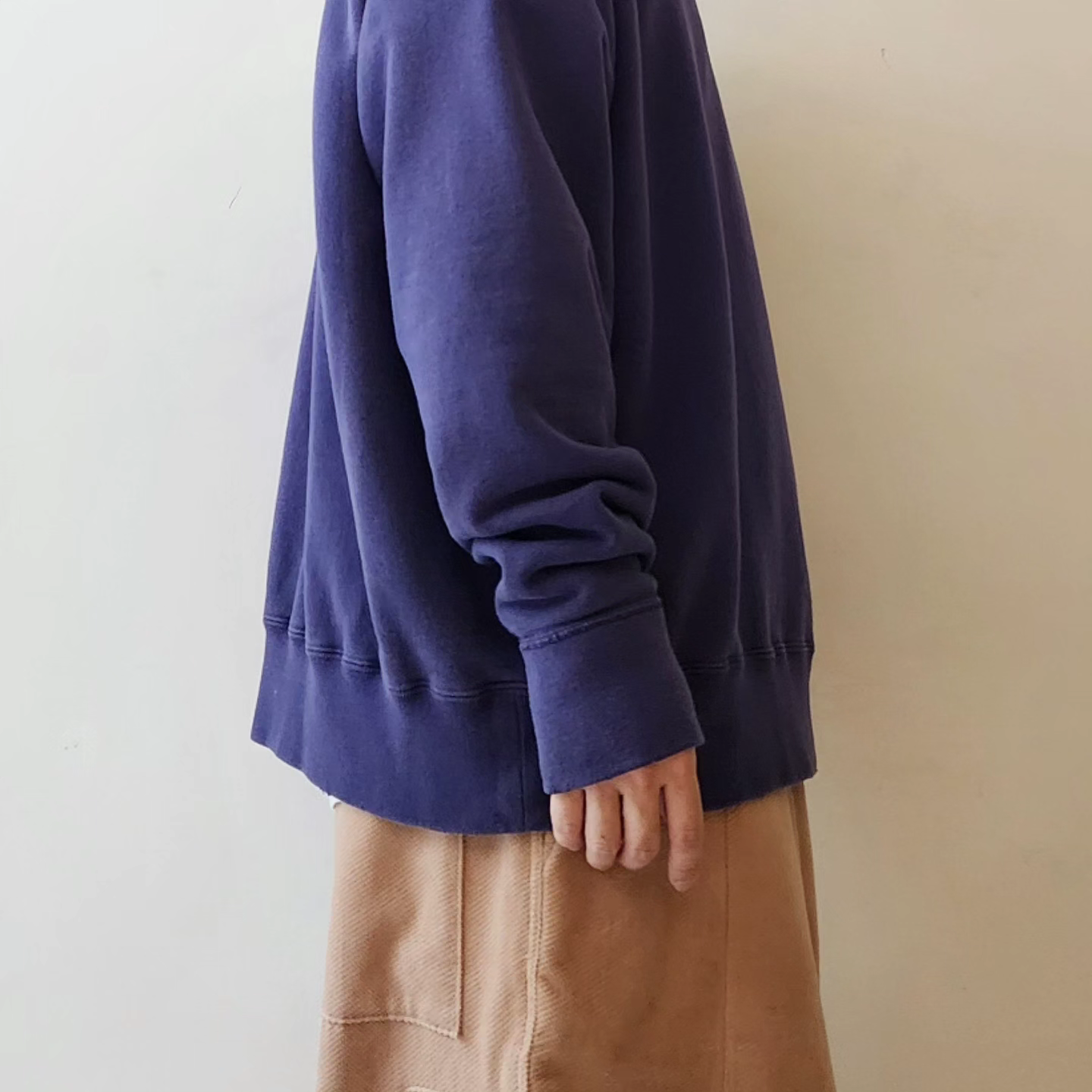 INTERIM / Bleach Hyper Big V Loop Wheel Seamless Sweat Shirt
