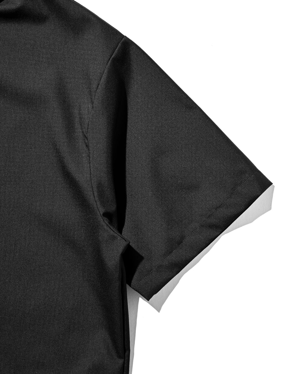 CLESSTE / Tropical Wool City S/S Half Zip Shirt (Black)
