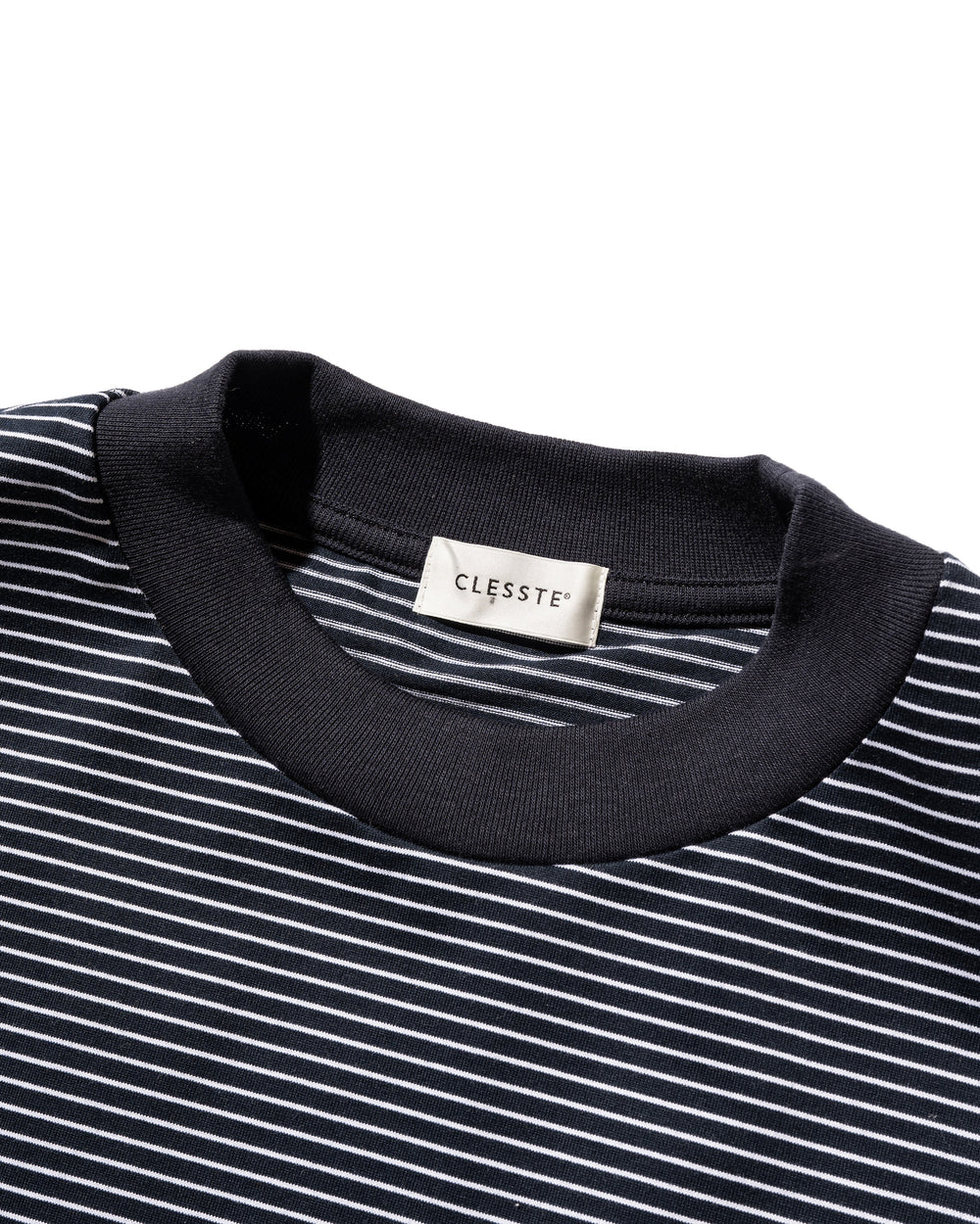 CLESSTE / 'C' Striped Massive T-Shirt With Drawstrings (Navy x White)