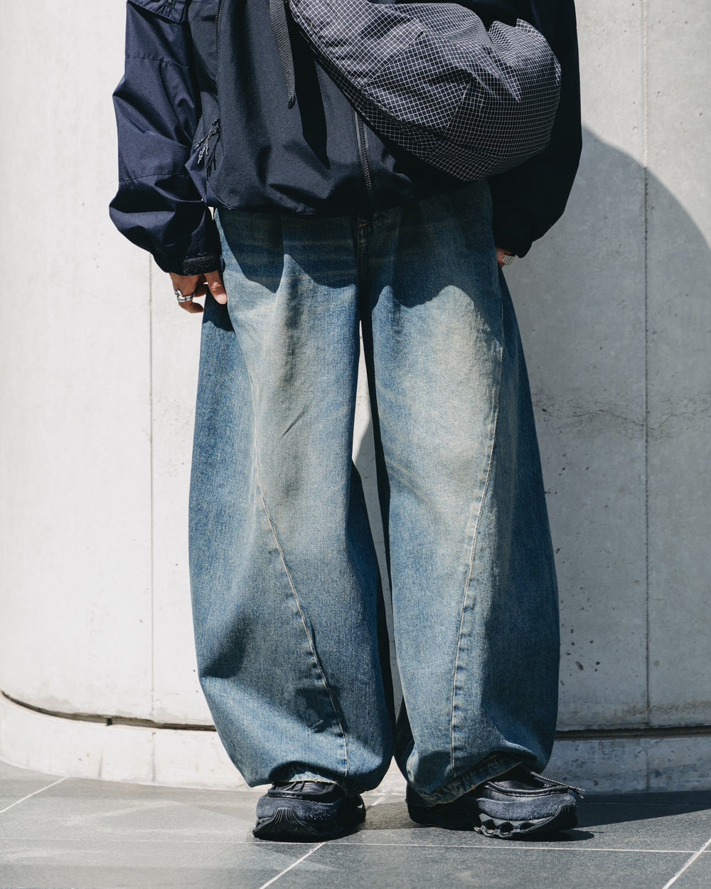 CLESSTE / Vintage Dyed Selvedge Denim Massive Twisted Pants (Vintage Indigo)