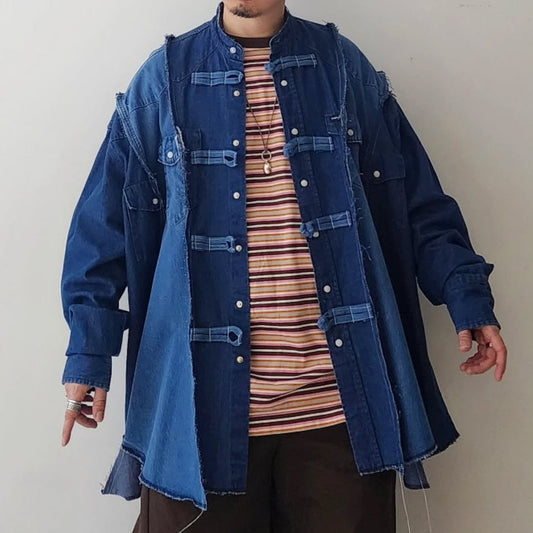 DISCOVERED / Docking Denim China Shirt (A) (Indigo)