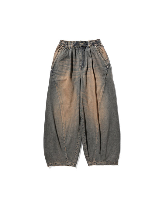 CLESSTE / Vintage Dyed Selvedge Denim Massive Twisted Pants (Vintage Brown)