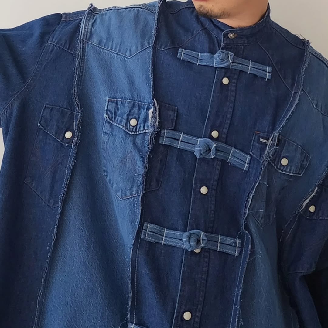 DISCOVERED / Docking Denim China Shirt (A) (Indigo)