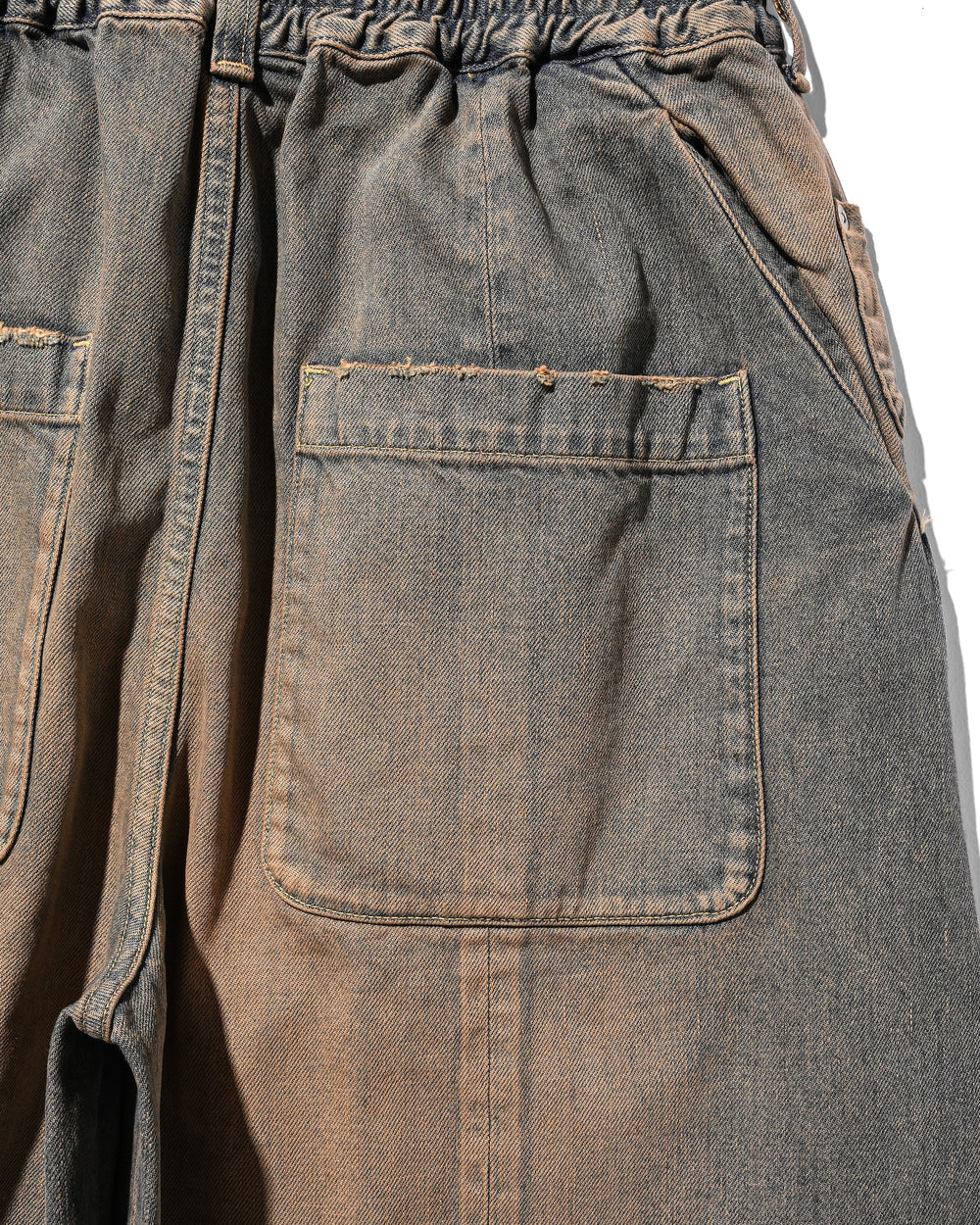 CLESSTE / Vintage Dyed Selvedge Denim Massive Twisted Pants (Vintage Brown)