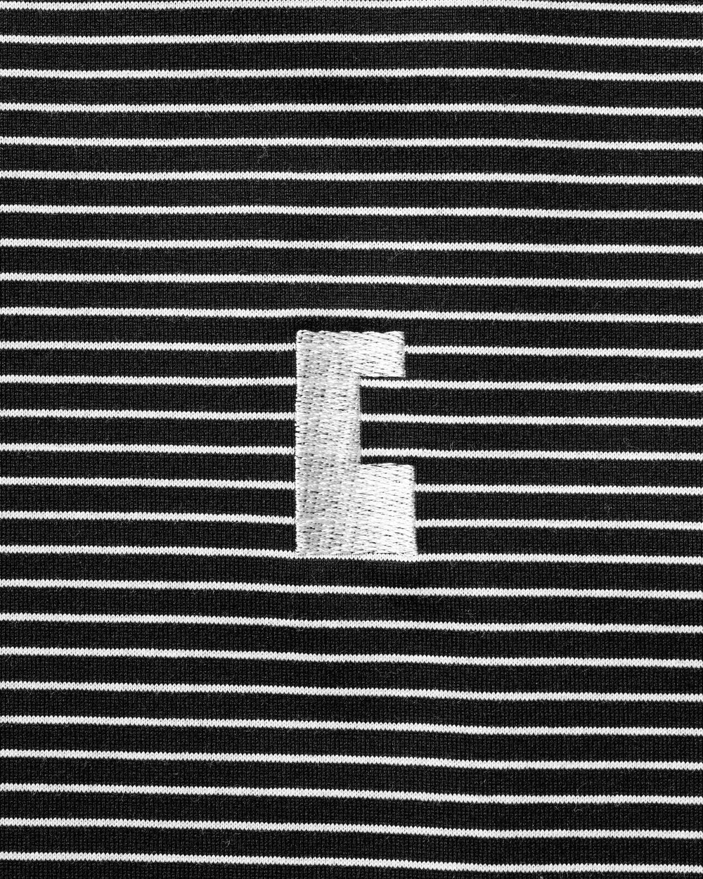 CLESSTE / 'C' Striped Massive T-Shirt With Drawstrings (Black x White)