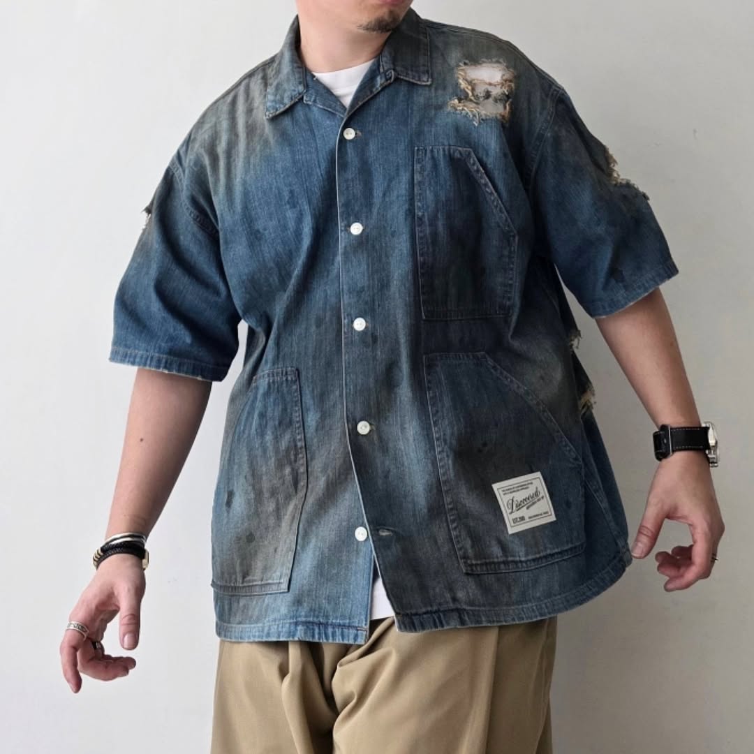 DISCOVERED / Short Sleeve Denim Shirts (Indigo)