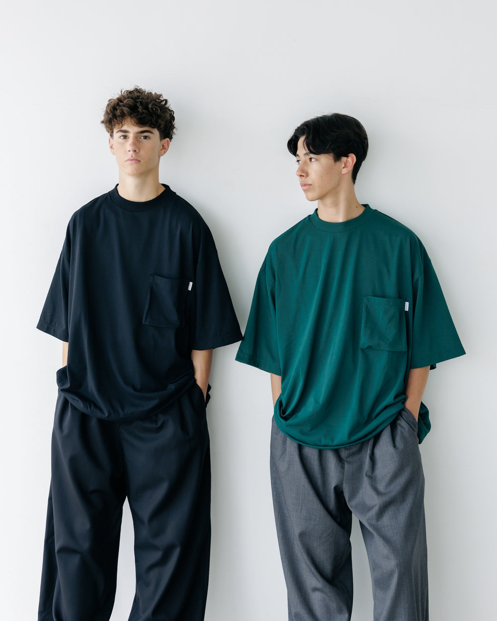 CLESSTE / 3D Pocket Massive T-Shirt With Drawstrings (Black)